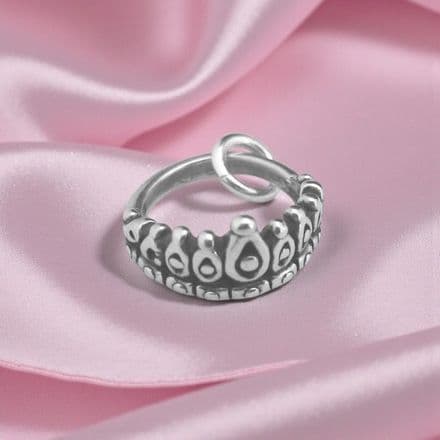 Tiara Charm, Sterling Silver.
