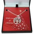 Tree of Life Necklace with Birthstone in Christmas Gift Box | Jewels 4 Girls