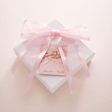 White Card Gift Box with Bow.