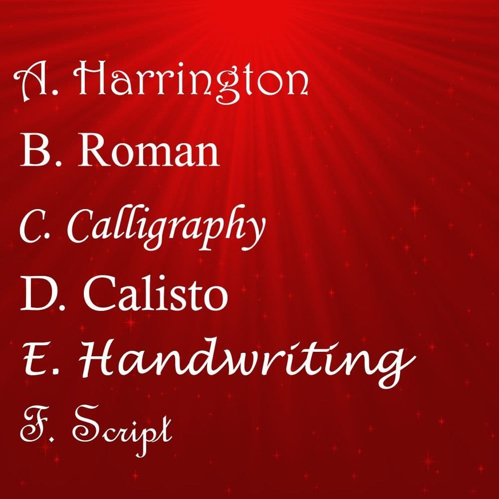 Christmas Engraving Fonts