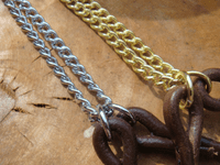 6mm English Rolled Leather Combi  Show-Set Lead - Half Check