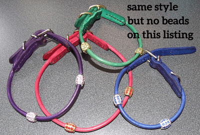 6mm Rolled leather collars