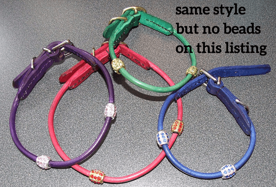 6mm Rolled leather collars