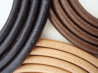 8mm Rolled Leather Half Check Collars