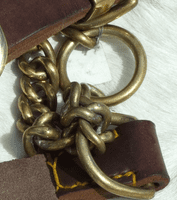 Adjustable English Leather Half-Check Dog Collar (Large Breeds)