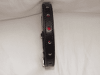 BLACK Bridle Leather Collar - 1/2