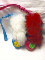 BUNGEE JW GRASS BALL WITH SHEEEP SKIN TUGS Made By Jewlnick Leather
