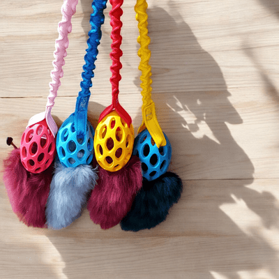 Bungee Large Hol-ee Rugby Ball &  Sheepskin Tail Made By Jewlnick Leather