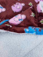 Cuddle fleece super soft BROWN ELEPHANT dogs/ cat blankets