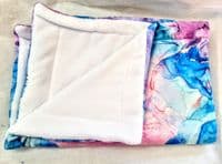 Cuddle fleece super soft Multi-coloured Marble  dog / cat blanket
