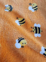 Cuddle fleece super soft Orange Bee  dog/ cat  blanket