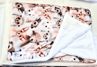 Cuddle fleece super soft woodland babies  dog / cat blanket