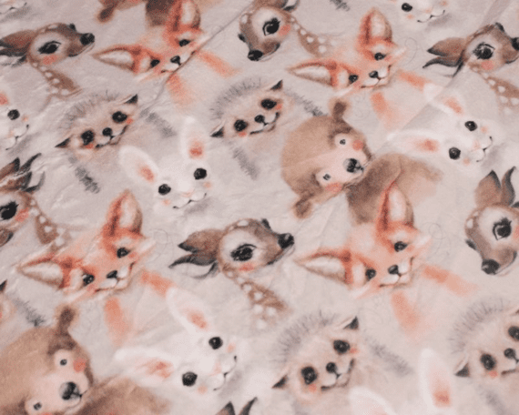 Cuddle fleece super soft woodland babies  dog / cat blanket