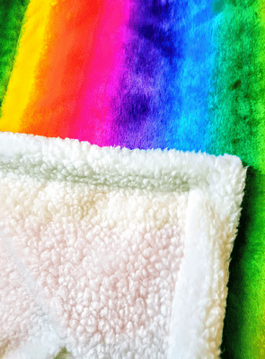 Cuddle fleece supper soft RAINBOW Dog / Cat blanket