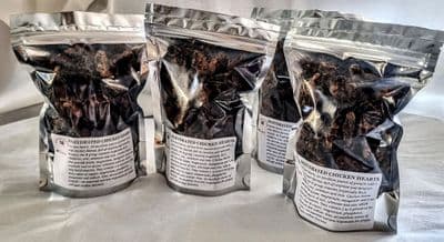 DEHYDRATED CHICKEN HEARTS.