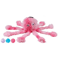 Dog Toys: Plush Fluffy Dog Toy - Baby Octopus
