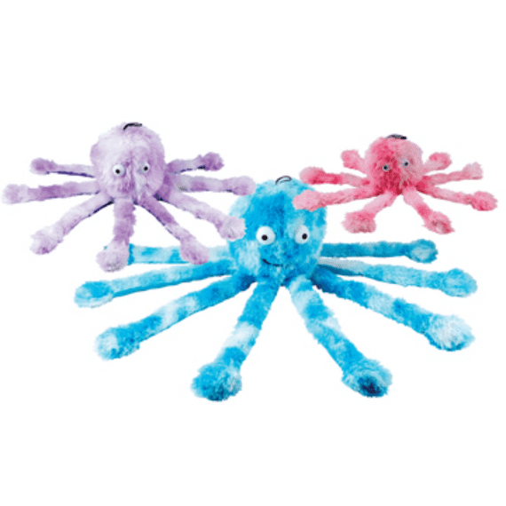 Dog Toys: Plush Fluffy Dog Toy - Mummy Octopus