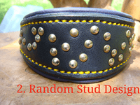 English bridle leather  studded Whippet / Greyhound Collar