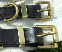 English bridle leather Whippet / Greyhound half check collars
