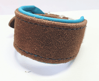 English bushed leather lined collars