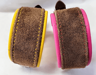 English bushed leather lined collars