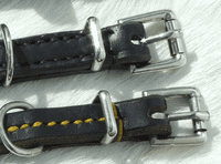 English Claytons leather whippet  /  Greyhound  plain leather collar