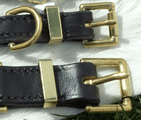 English Claytons leather whippet  /  Greyhound  plain leather collar
