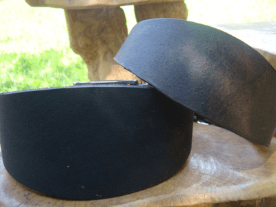English Claytons leather whippet  /  Greyhound  plain leather collar