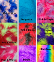 FAUX FUR BUNGEE TUGS +Blue small hol-ee rugby ball