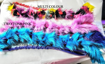 FAUX  FUR LONG BUNGEE TUGS