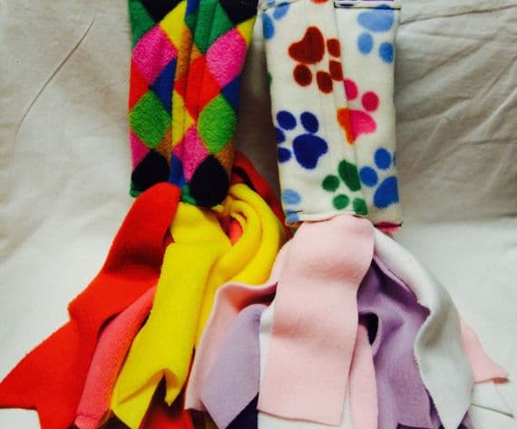 FLEECE MOP TREAT BAG CUSHION WEBBING HANDLE