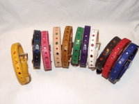 Hand-Made BLACK Bridle Leather Collar - 5/8