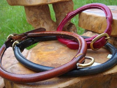 Hand-Made Leather Akita Dog Collar