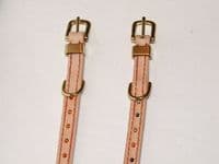 Hand-Made NATURAL Leather Bridle Collar - 1/2