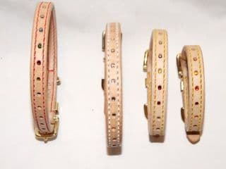 Hand-Made NATURAL Leather Bridle Collar - 1/2