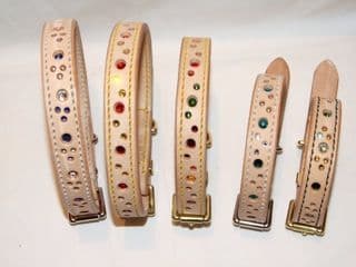Hand-Made NATURAL Leather Bridle Collar - 1