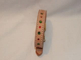 Hand-Made NATURAL Leather Bridle Collar - 5/8