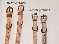 Hand-Made RED Leather Bridle Collar - 3/4