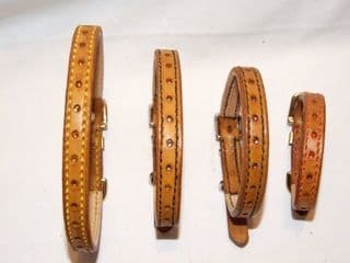 Hand-Made TAN Leather Bridle Collar - 1/2