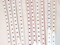 Hand-Made WHITE Leather Bridle Collar - 1/2