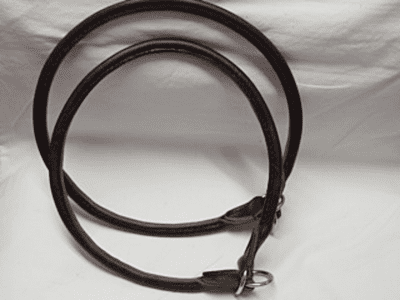 Hand Stitched Rolled  English Bridle Leather Slip Collar