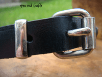 Hand stitched Rolled Leather Dog Collars