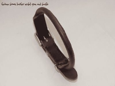 Hand stitched Rolled Leather Dog Collars