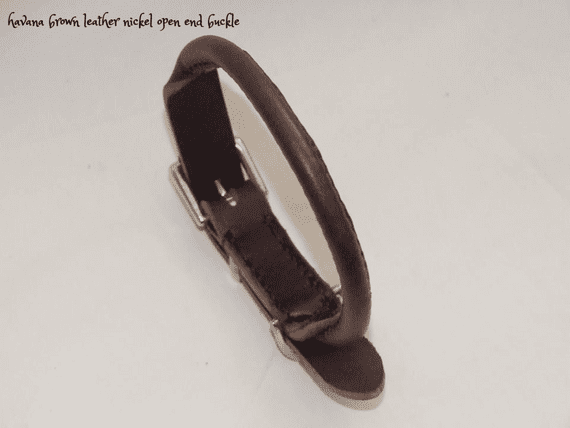 Hand stitched Rolled Leather Dog Collars