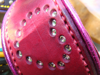 Heart Inset crystal whippet/ Greyhound Collar