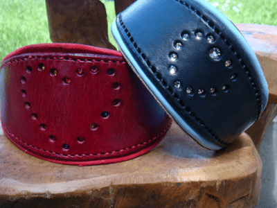 Heart Inset crystal whippet/ Greyhound Collar
