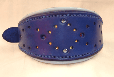 Inset top class crystal whippet/ Greyhound Collar
