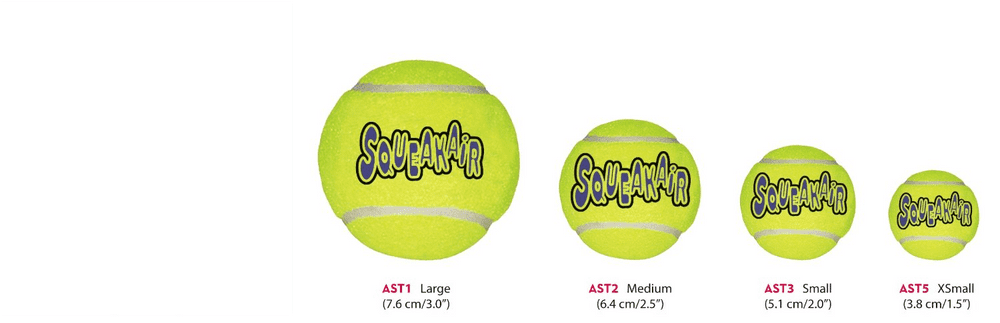 Kong top ball sizes