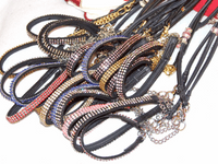 Leather Shark Line Show Set all in one - 2 ROW Crystal Half Check