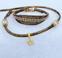 Leather Shark Line Show-Set - Crystal Half Check with Gentle Neck